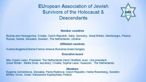 EUropean Association of Jewish Survivors of the Holocaust