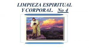 LIMPIEZA ESPIRITUAL Y CORPORAL No 4 Apoc 1