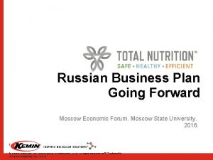 Russian Business Plan Going Forward Moscow Economic Forum