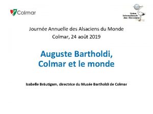 Journe Annuelle des Alsaciens du Monde Colmar 24