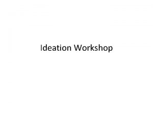 Ideation Workshop 3 Ways To Ideate Here are