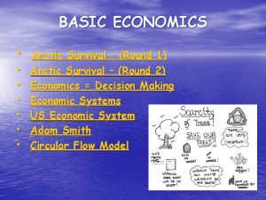 BASIC ECONOMICS Arctic Survival Round 1 Arctic Survival