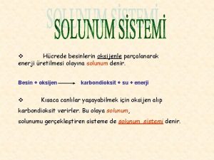 v Hcrede besinlerin oksijenle paralanarak enerji retilmesi olayna