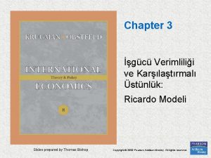 Chapter 3 gc Verimlilii ve Karlatrmal stnlk Ricardo