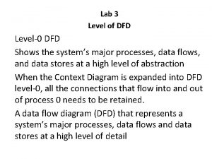 Lab 3 Level of DFD Level0 DFD Shows