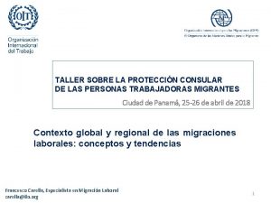 TALLER SOBRE LA PROTECCIN CONSULAR DE LAS PERSONAS