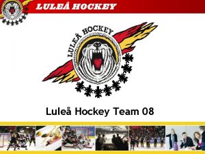 Lule Hockey Team 08 Lule Hockey Unga Ungdomsansvarig