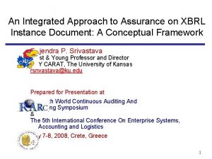 An Integrated Approach to Assurance on XBRL Instance