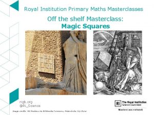 Royal Institution Primary Maths Masterclasses Off the shelf