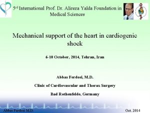 5 rd International Prof Dr Alireza Yalda Foundation