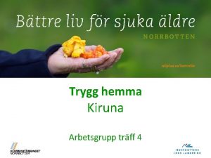 Trygg hemma Kiruna Arbetsgrupp trff 4 Infrandeprocess 90