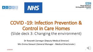 COVID 19 Infection Prevention Control in Care Homes