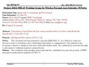 Sept 2003 Sept 03 doc IEEE 802 15