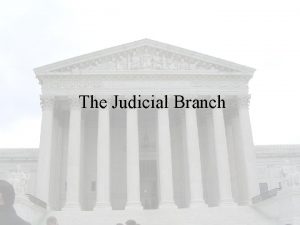The Judicial Branch What is Justice Punishment Deterrence