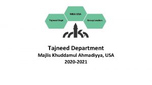 Tajneed usa