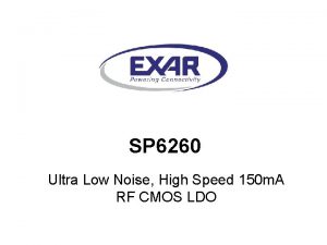 SP 6260 Ultra Low Noise High Speed 150
