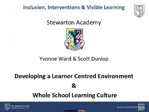 Inclusion Interventions Visible Learning Stewarton Academy Yvonne Ward