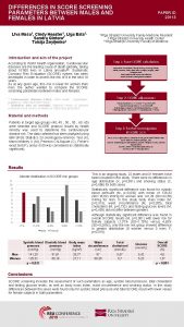 DIFFERENCES IN SCORE SCREENING PARAMETERS BETWEEN MALES AND