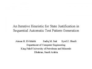 An Iterative Heuristic for State Justification in Sequential