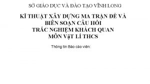 S GIO DC V O TO VNH LONG