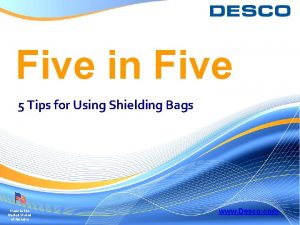 Five in Five 5 Tips for Using Shielding