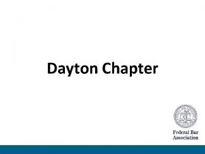 Dayton Chapter FBA Mission Statement The mission of