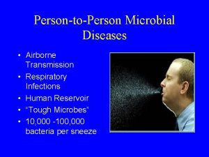 PersontoPerson Microbial Diseases Airborne Transmission Respiratory Infections Human