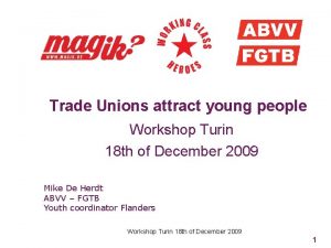 Trade Unions attract young people Workshop Turin 18