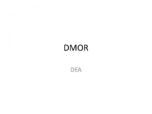 DMOR DEA Variable Returns to Scale O 7