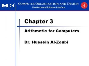 Chapter 3 Arithmetic for Computers Dr Hussein AlZoubi