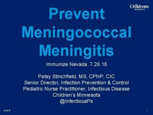 Prevent Meningococcal Meningitis Immunize Nevada 7 26 18