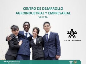 CENTRO DE DESARROLLO AGROINDUSTRIAL Y EMPRESARIAL VILLETA REGIONAL