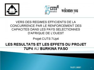 VERS DES REGIMES EFFICIENTS DE LA CONCURRENCE PAR