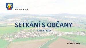 OBEC MACHOV SETKN S OBANY 7 nora 2020