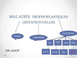 MALADIES TROPHOBLASTIQUES GESTATIONNELLES PLACENTA PATH GROSSESSE loc DR