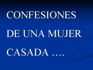 Confesiones de casadas