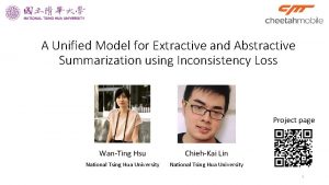 A Unied Model for Extractive and Abstractive Summarization