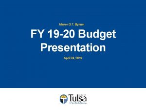 Mayor G T Bynum FY 19 20 Budget