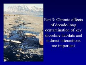 Part 3 Chronic effects of decadelong contamination of