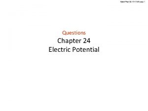 AljalalPhys 102 131 Ch 24 page 1 Questions