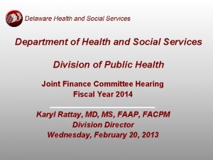 Department of Health and Social Services Division of