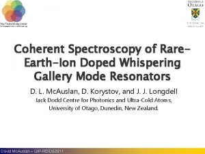 Coherent Spectroscopy of Rare EarthIon Doped Whispering Gallery