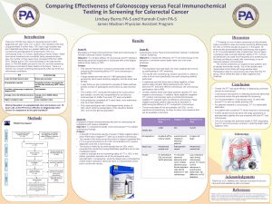 Comparing Effectiveness of Colonoscopy versus Fecal Immunochemical Testing