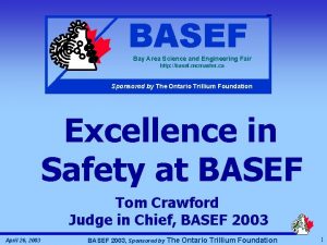 BASEF Bay Area Science and Engineering Fair http