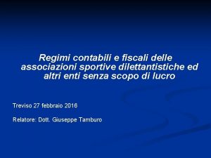 Regimi contabili e fiscali delle associazioni sportive dilettantistiche