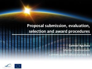 Proposal submission evaluation selection and award procedures Carmen