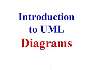 Introduction to UML Diagrams 1 Building blocks of