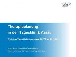 Psychoedukation Angst Therapieplanung in der Tagesklinik Aarau Workshop