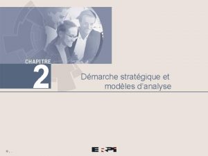 2 Dmarche stratgique et modles danalyse Chapitre 2