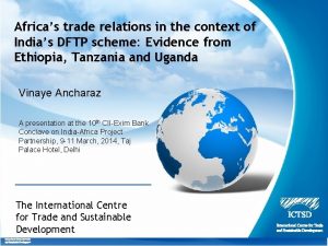 Africas trade relations in the context of Indias